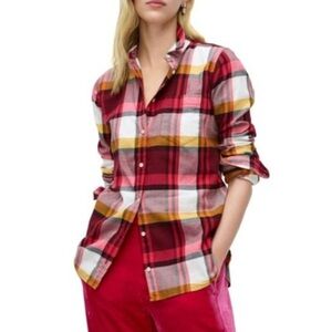 J. Crew plaid flannel button-down shirt